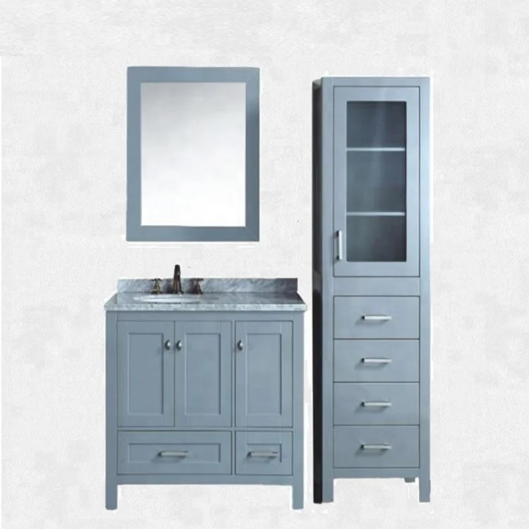 ENTOP hot sale bathroom furniture wash basin floor mounted classic cabinet