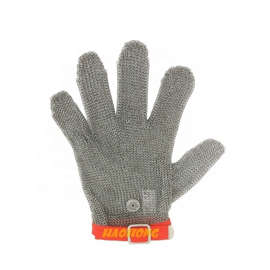 Factory price stainless steel butcher safety work gloves