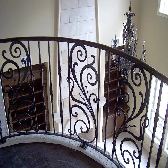 Italian style exterior new design modern used cast iron balcony railing
