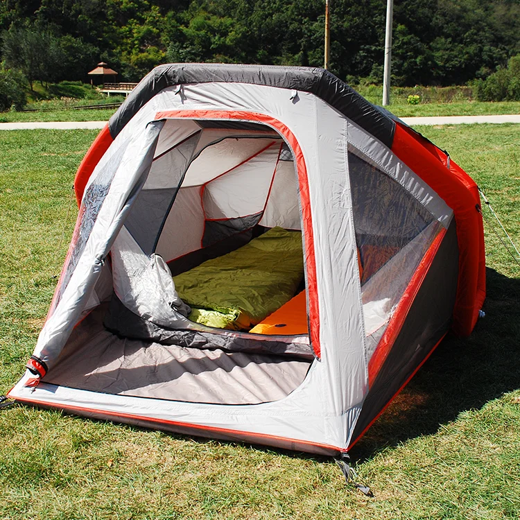 One Air tube Waterproof tent Double layer  Outdoor Inflatable Tent Camping