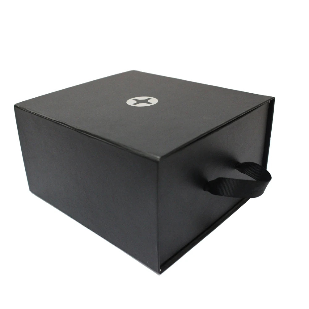 Custom Clothing Magnetic Boxes for Shoes Fur Wine Whisky and Black Simplicity High-Quality Gift Box Packaging