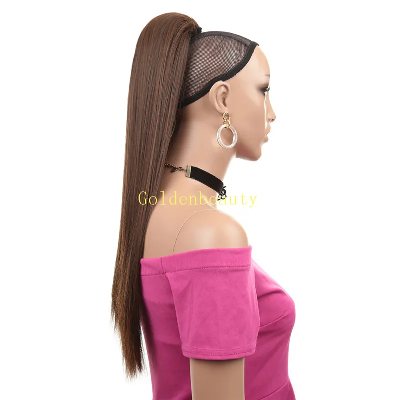 24' Yaki straight ponytail hair extensions in Synthetic Ponytails claw clip ponytail tail hair