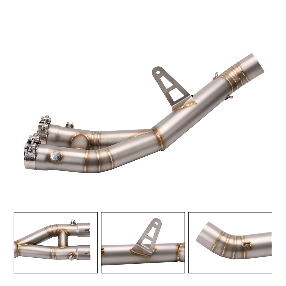 
Stainless Steel Mid Pipe Motorbike Motorcycle Middle Link Exhaust Muffler for YAMAHA YZF-R1 2015 