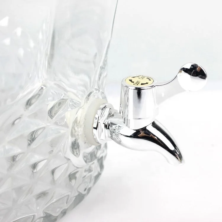 Wholesale glass water drink dispenser jars with tap 20L 15L 10L 8L 6L