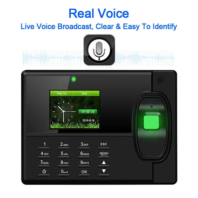 
Eseye Biometric Time Attendance System USB Rfid Access Control Office Employee Fingerprint Attendance Machine Device 