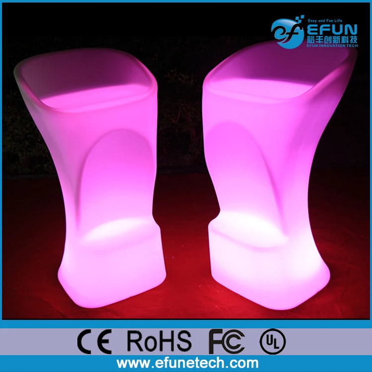 Цвет аккумуляторная rgb led бар мебель, Led light up счетчик высота барные стулья