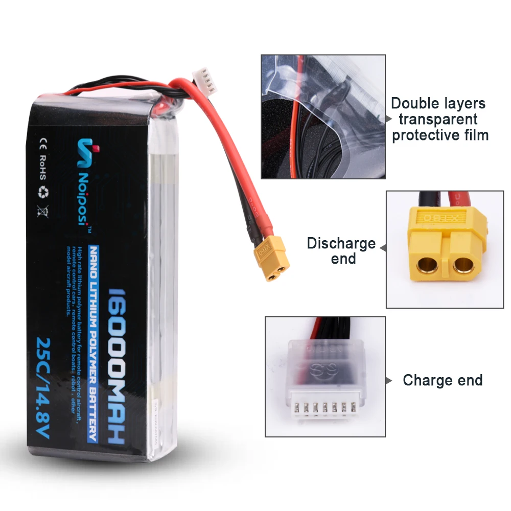 14.8V 16Ah 4S 30C Cell 14.8v 16000mah lipo battery pack rc lipo battery