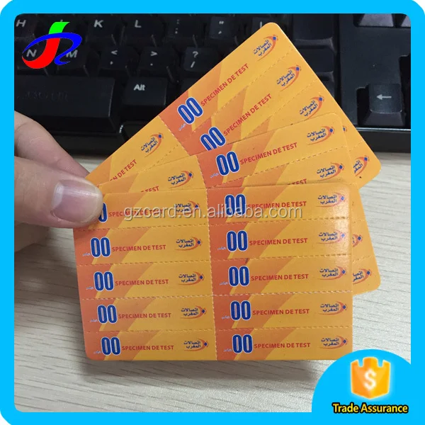
Card size mobile phone prepaid scratch pin phone card 