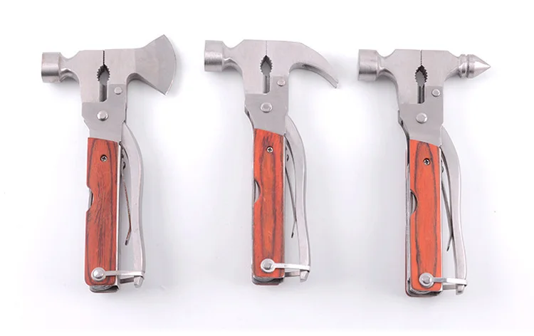 Stainless steel portable camp axe multi tool hammer axe