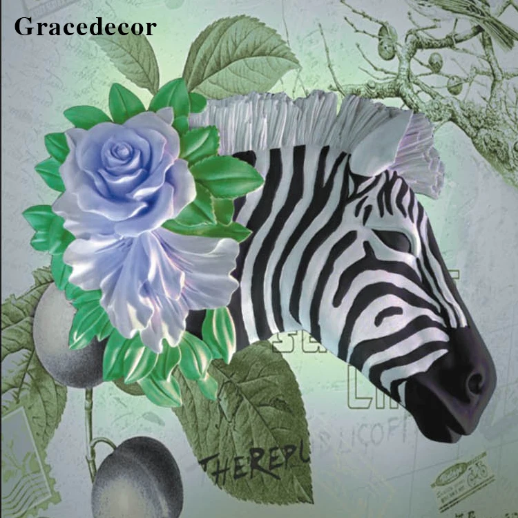 
Wholesale Manufacturer Home Decor 3D Resin Wall Art Painting Animal Design 