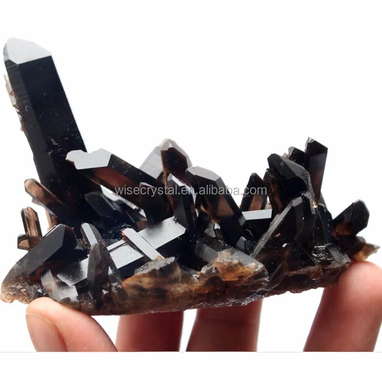 Natural rock quartz crystal healing smoky crystal cluster Reiki gemstone