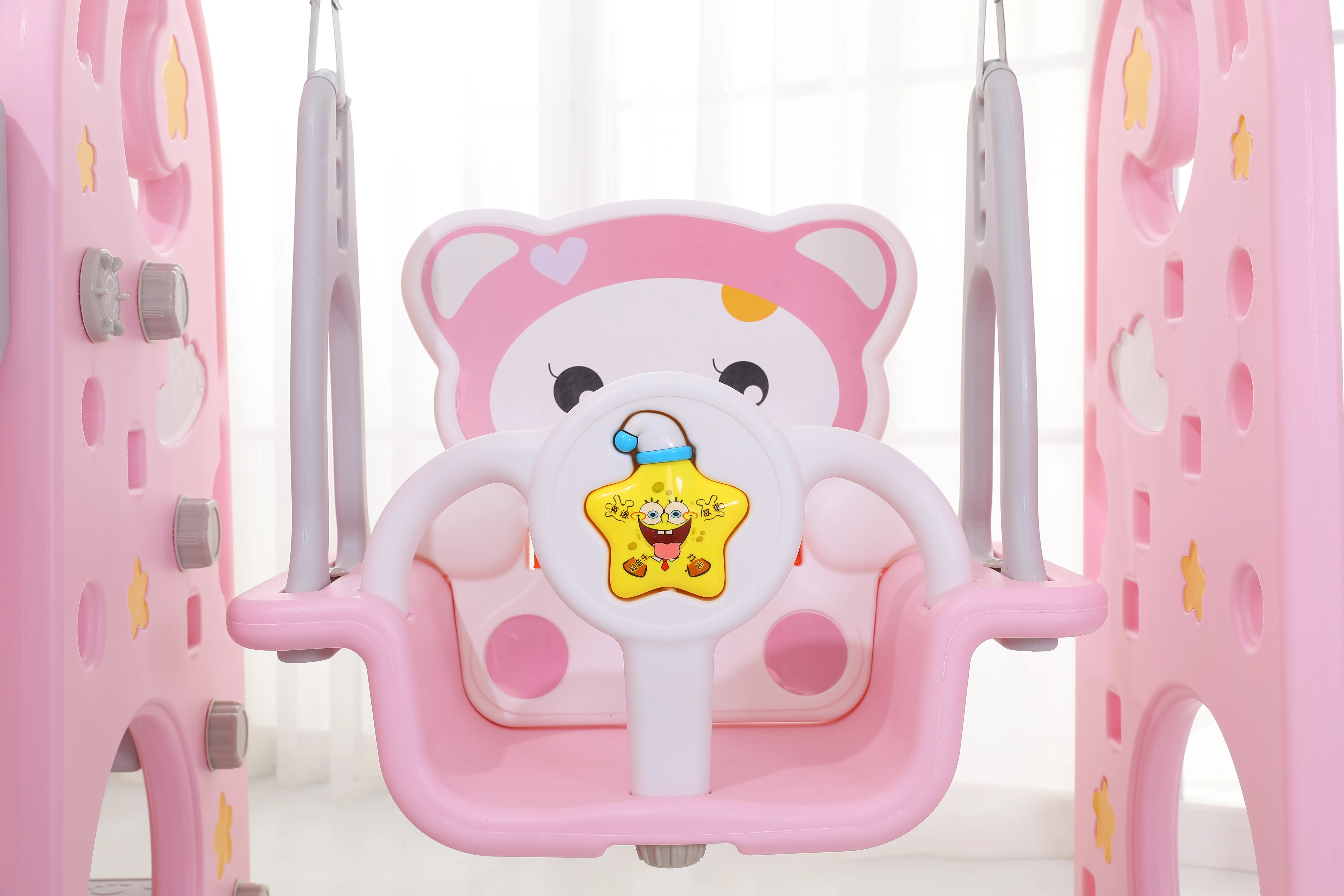 
New arrived Top sale indoor plastic slide and swing for baby 