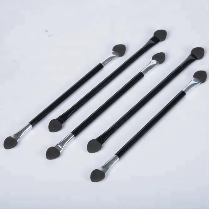 
Aluminium Tube Eyeshadow Brush Make-up Brush Double-headed Portable Eye Shadow Eyeliner Brushes Sponge Applicator Tool 