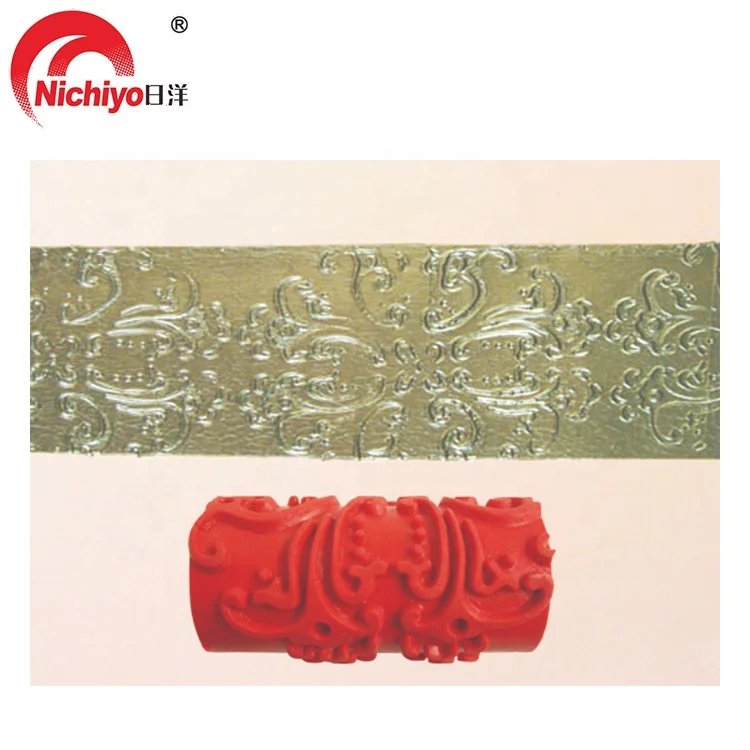 Rubber Embossed Texture Pattern Paint Roller For Home Decoration Brush Background