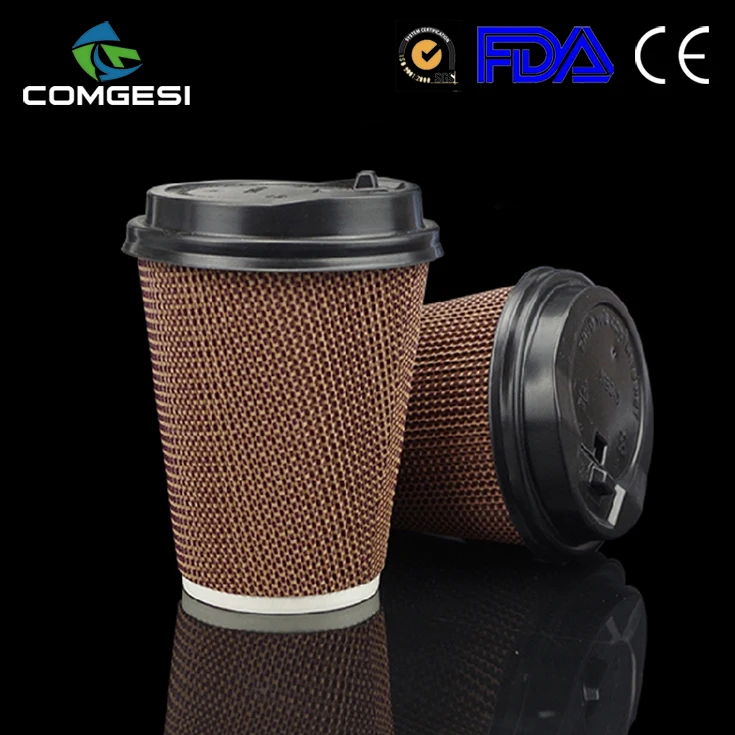 Manufacturer Supply Wholesale Recyclable Cheap Custom Branded Color Printed Business Disposable coffee paper cup 10oz