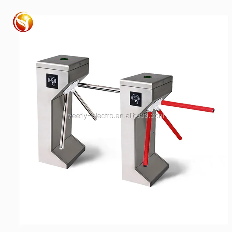 
Promotion Vertical pedestrian tripod turnstile 304 stainless steel rfid card reader security turnstile gate 