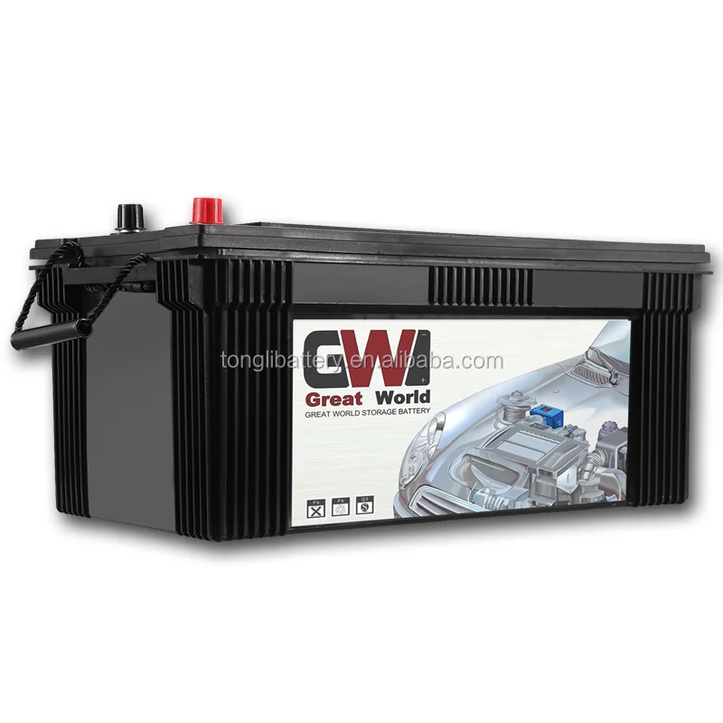 Аккумуляторы для тяжелых грузовиков 195G51/180Ah 12V MF, гибридные глубоко переработанные, хорошая цена, Кения