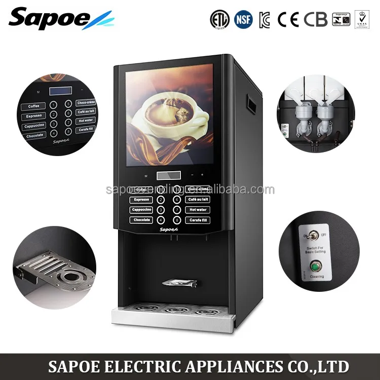 Touch button fully automatic multi-language coffee machine office coffee machine school coffee machine 8 kinds of beverages