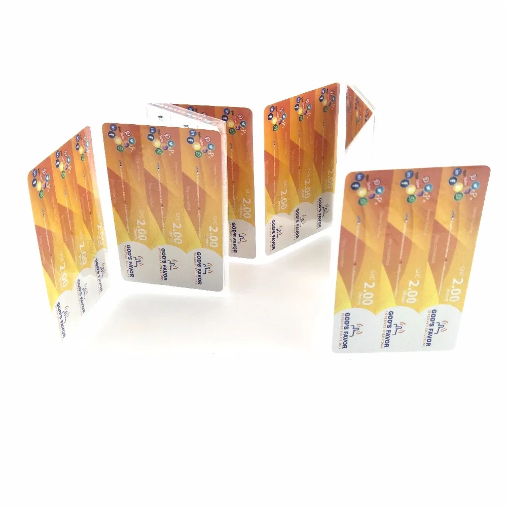 
Customized 300gsm Paper Scratch Mobile Topup Cards 