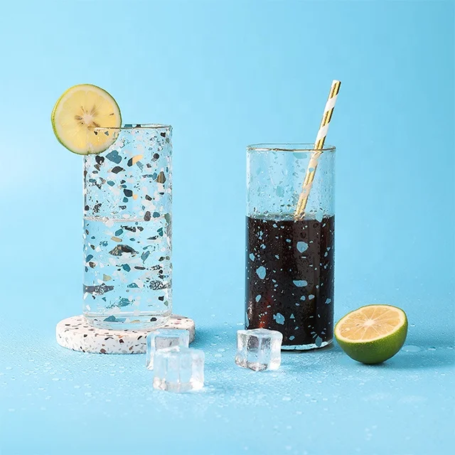 Высокая стеклянная кофейная чашка из боросиликатного