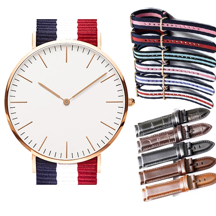 Customized high quality slim watch faces with your own logo to make your own quartz brand slim watch