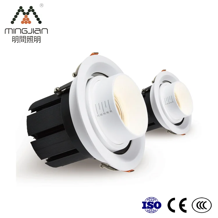
China Adjustable Trimless 20W 30W Dimming Optional Ceiling Spot Down Light Recessed Lamp COB LED Downlight 