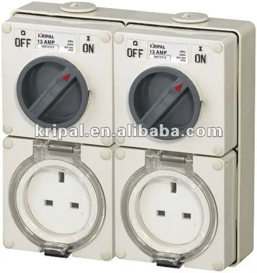 Водонепроницаемая комбинированная розетка IP66