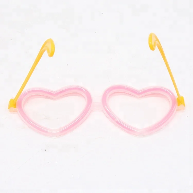 Multi Color Glow Fluorescence heart shape Glasses LED Light Luminous Sticks Neon Xmas Halloween Party Flashing Novelty Toy