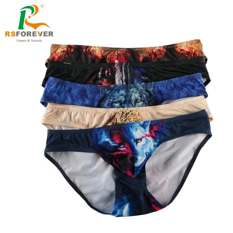 Custom logo & patterns Dye sublimation men underwear bikini briefs, men swimsuit