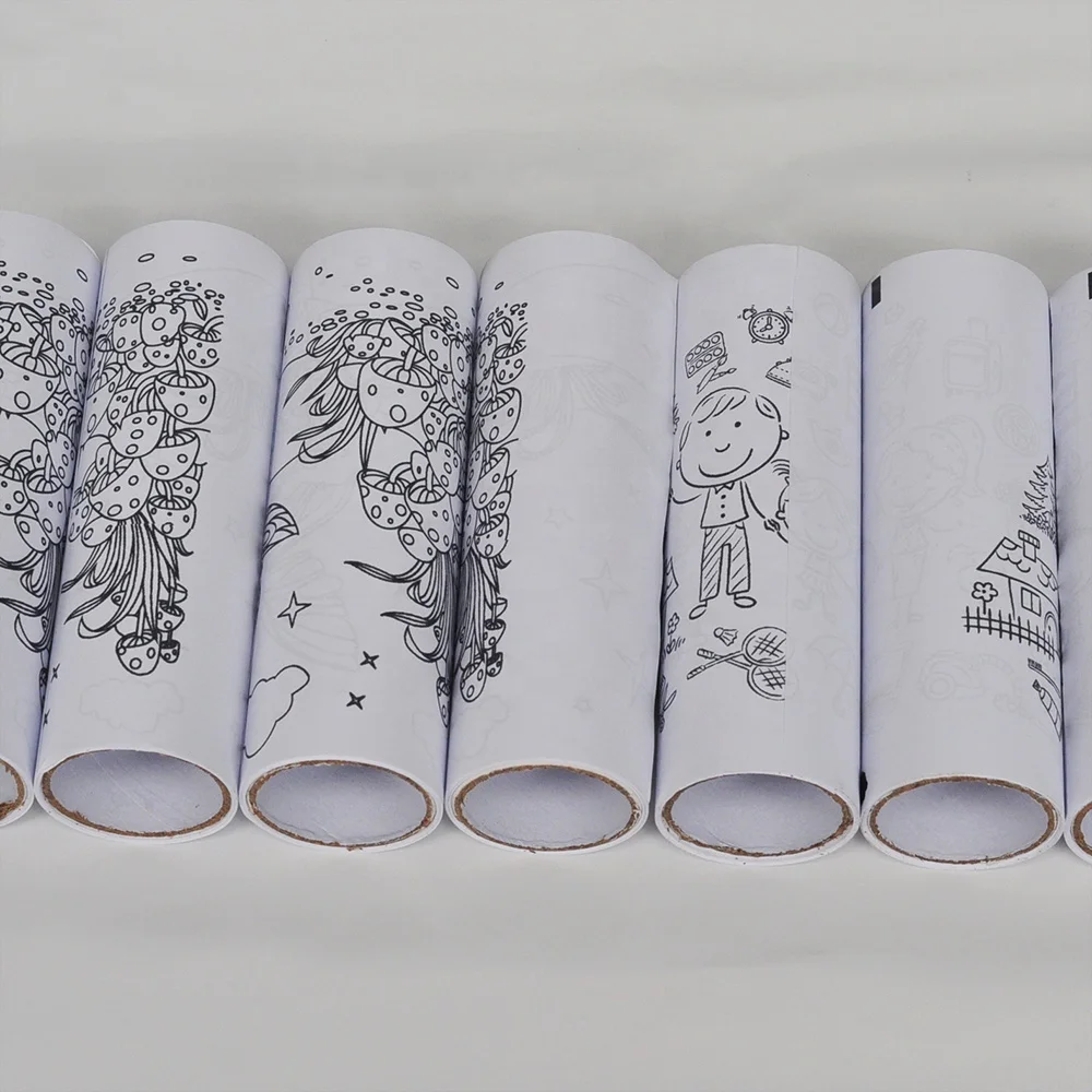 Premium paper safe coloring paper rolls educational gifts set for unisex kids