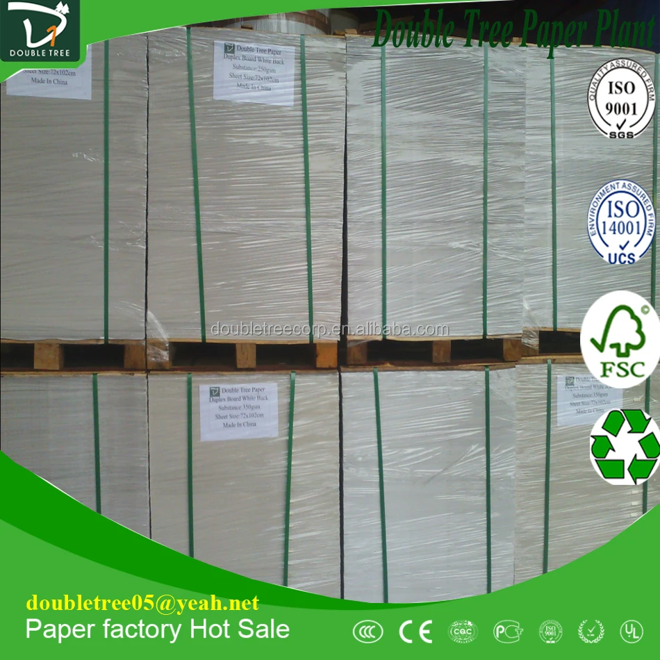 
White/Gray Back Duplex Board For Packing/Printing Paper 