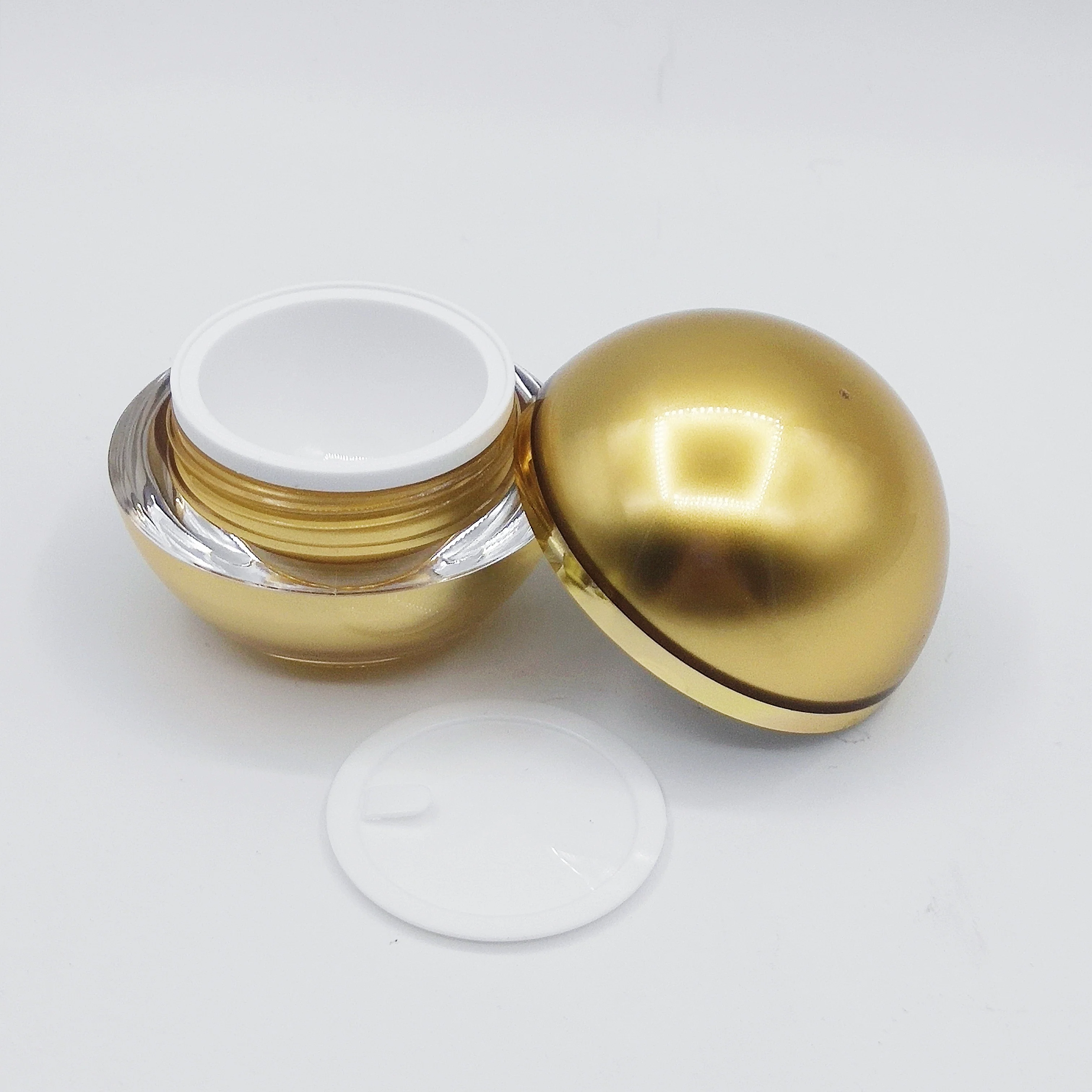 15g 30g 50g Luxury Advanced Egg Shape Plastic Round Acrylic Cream Jar for Cosmetics
