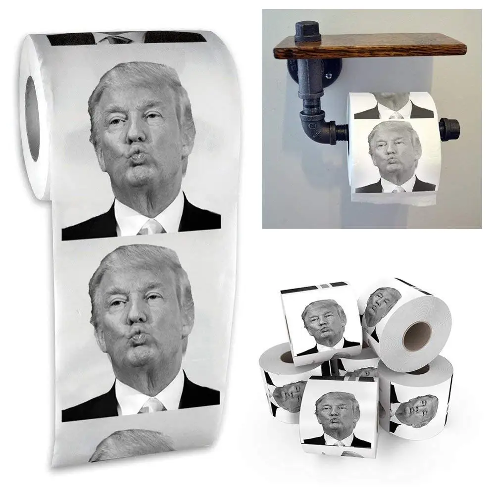Funny Novelty  Toilet Paper Roll Gag Printed on every sheet 10*10cm 2ply 250sheets Gift Prank Joke  Toilet roll Paper 100packs