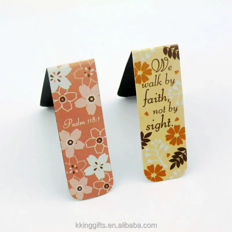 New folding customized making concise and easy paper anime printable magnetic bookmark