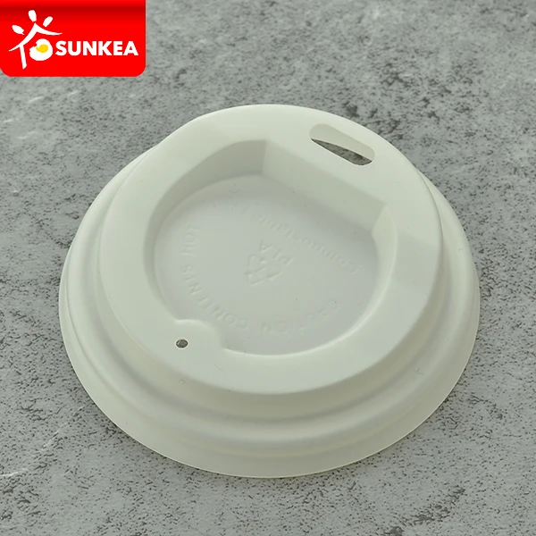Biodegradable eco friendly PLA CPLA plastic coffee cup lid