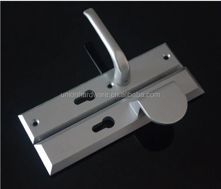 Wholesale aluminium security external door handle on plate for door security,security door lock
