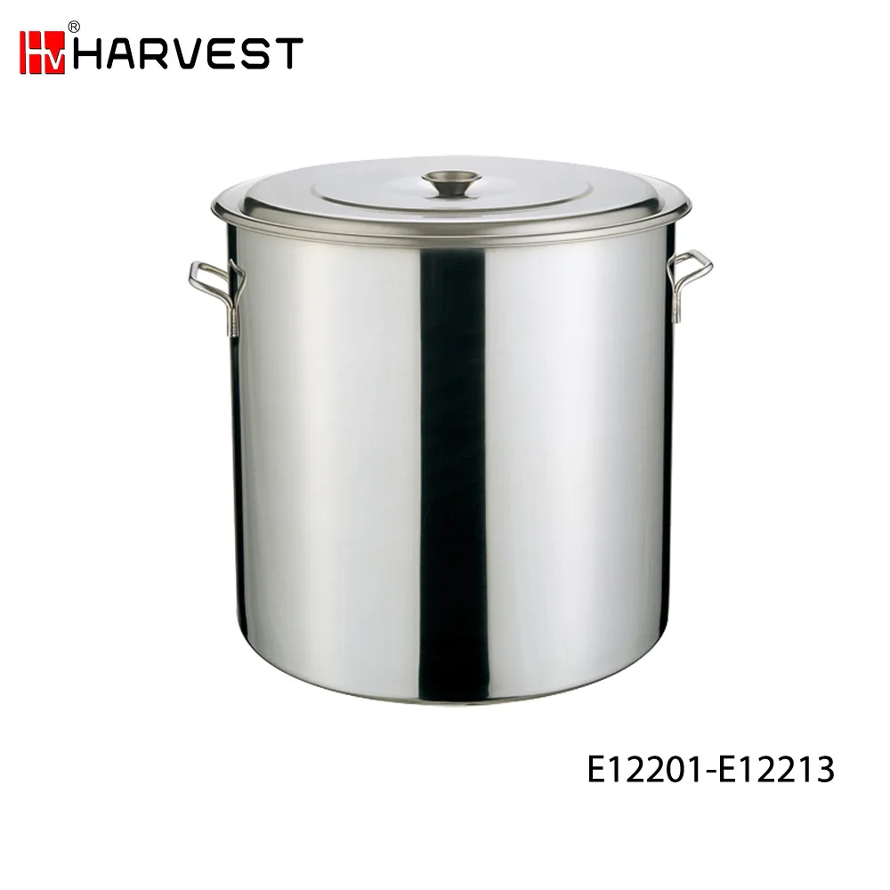 Commercial Stainless Steel Stockpot With Single Bottom Steel Lid Stockpot