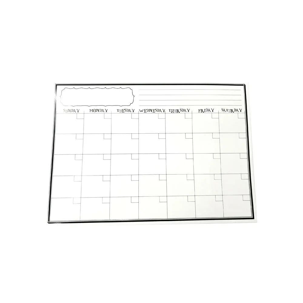 
High Quality Household Dry Erase Flexible Magnetic Calendar Sheet for Refrigerator 