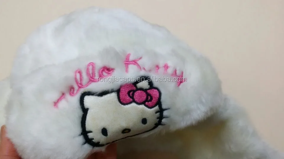 0917039 Высококачественная зимняя вязаная шапка с логотипом hello kitty для детей, шапки