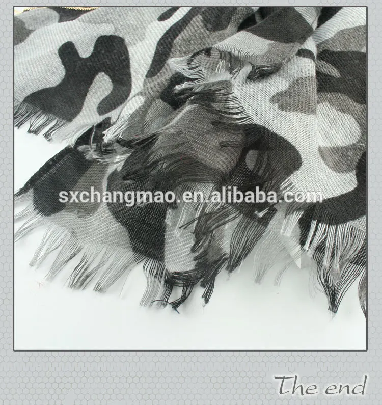 High Quality Women Camouflage Print Pashmina Scarf