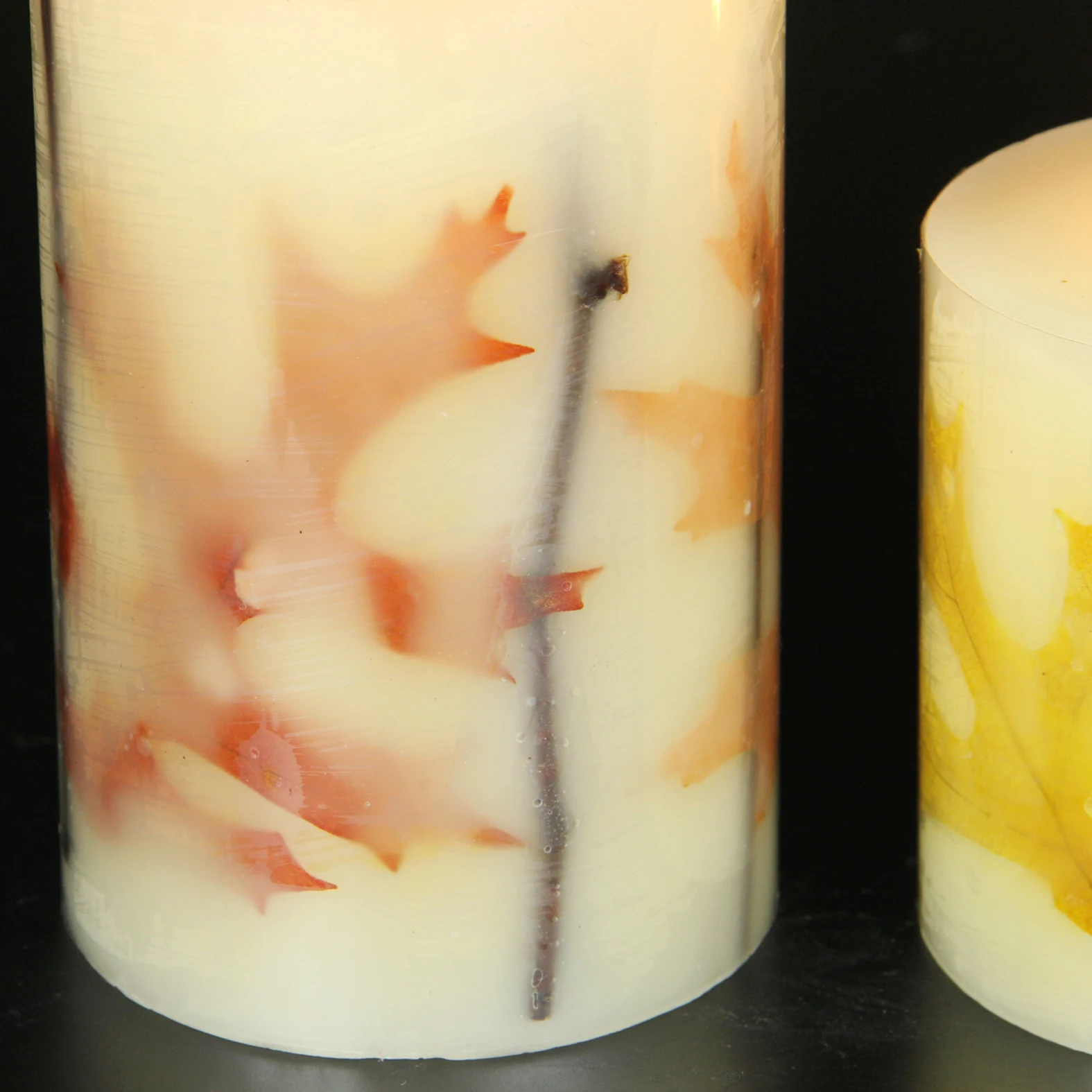 
maple leaf branch decorative luxury candle for sale home decor 