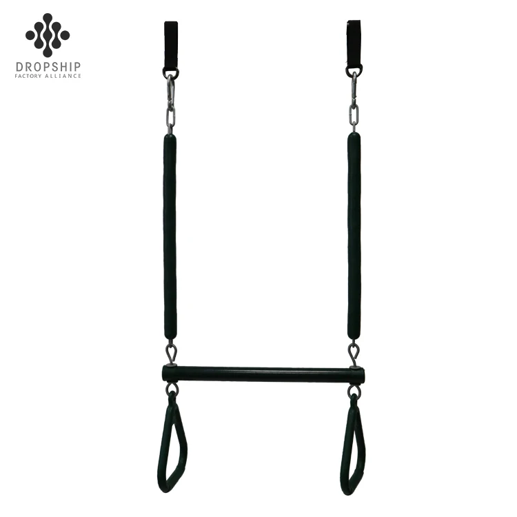 SA-148 2022 Hot sell good quality  Kids playing  set with triangle rings trapeze bar with rope wooden trapeze bar swing