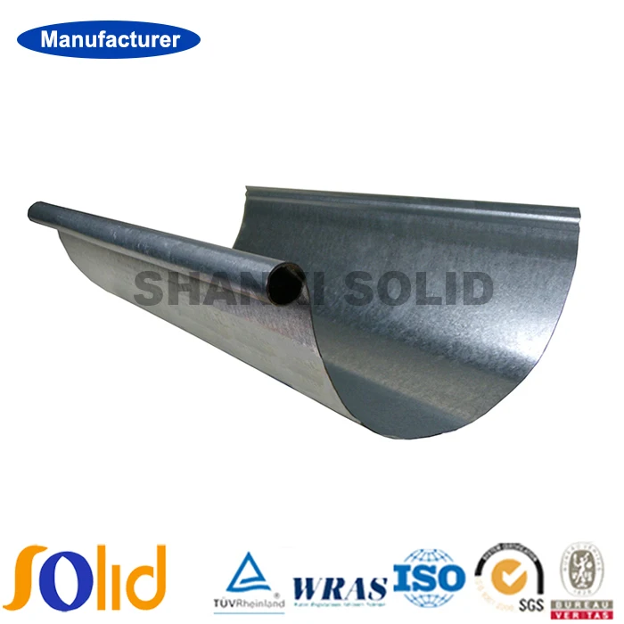 
Aluminum,Copper, PVC Stainless Steel Half Round Gutters Rain Gutter 