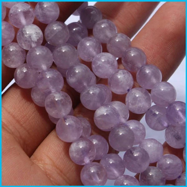 12mm Bulk Sale Natural Round Smooth Big Amethyst Lavender Precious Beads