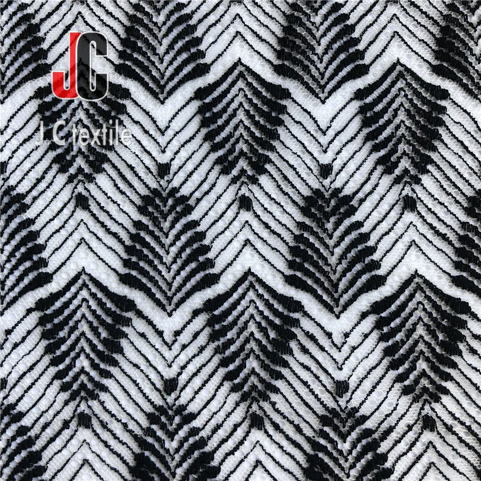 JC-K1290062 knitted T/C poly cotton luxury lace fabric embroidery