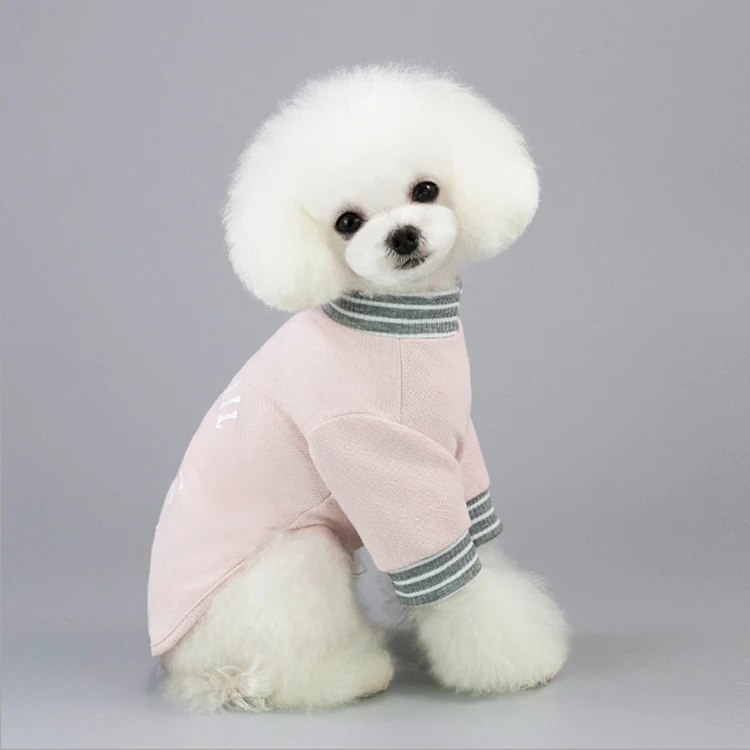 China Low MOQ Wholesale Cotton Dog Clothes Apparel with Sleeves dog shirt blank