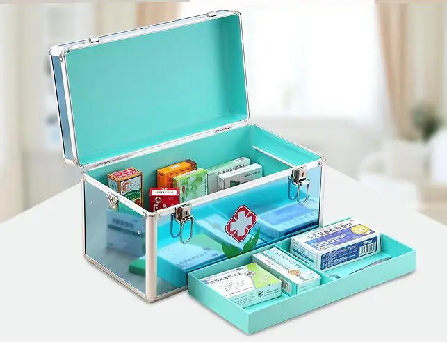 Customized Blue Aluminum First Aid Medical Storage Case/Surgical  Case
