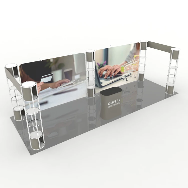 Popular aluminum stand tension fabric display 10 x 20 trade show booth