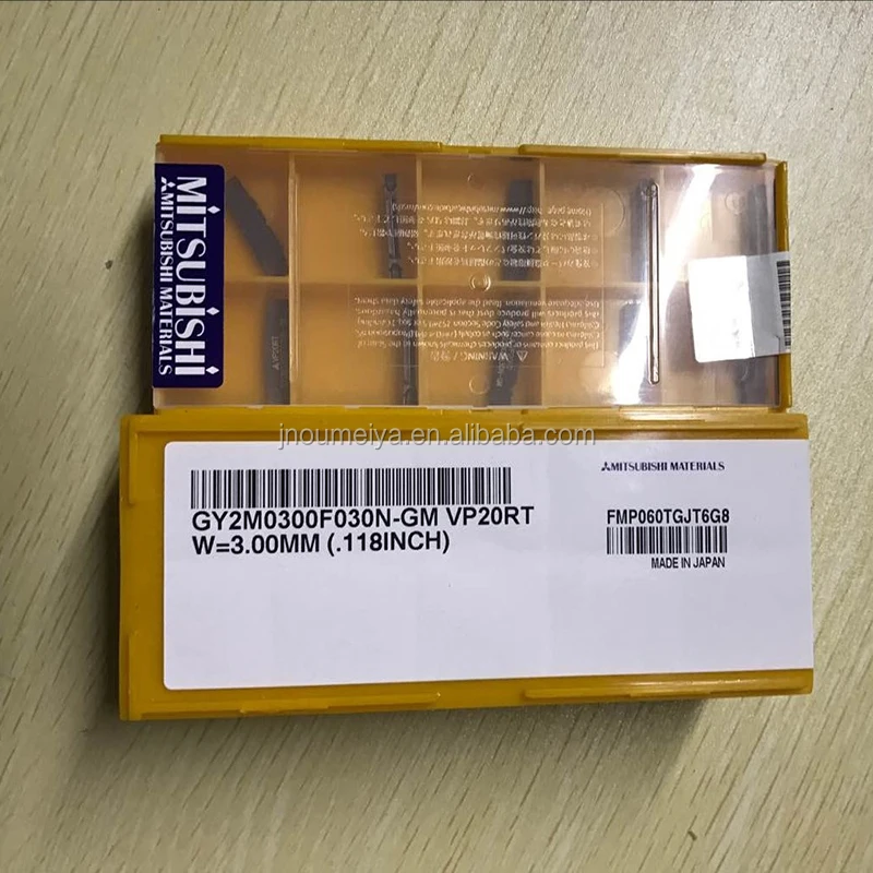 Original Mitsubishi carbide grooving inserts for steel GY2M0300F150N-BM VP20RT