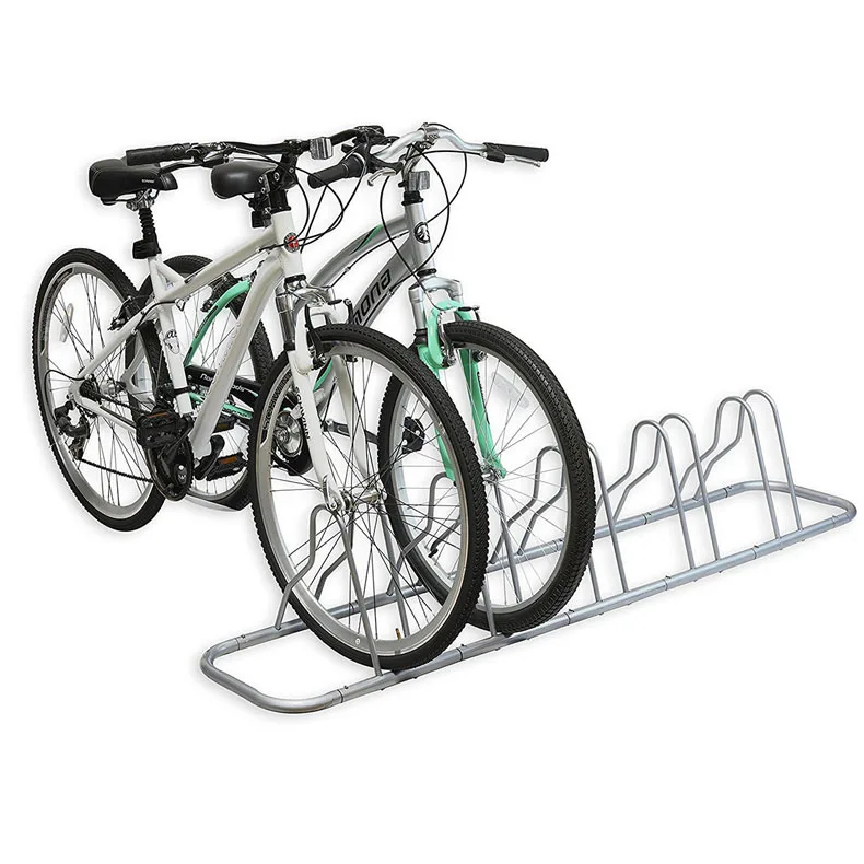 5 Bike Bicycle Floor Parking Rack Storage Stand